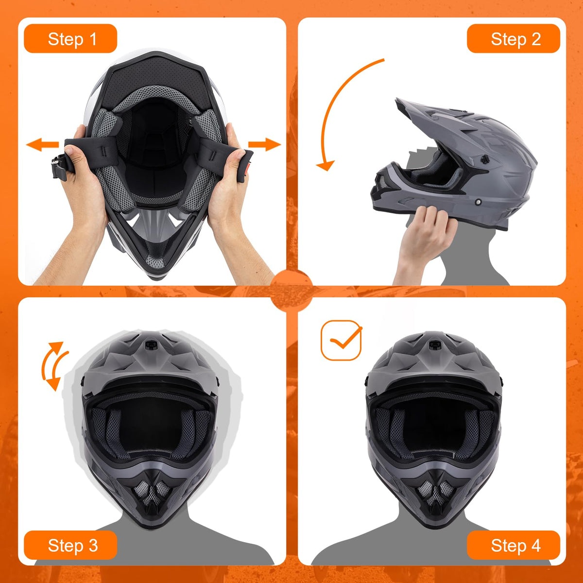Oumurs helmet size comparison showing fit options for secure wear