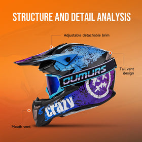 Oumurs helmet size L shown with ruler for accurate fit guidance