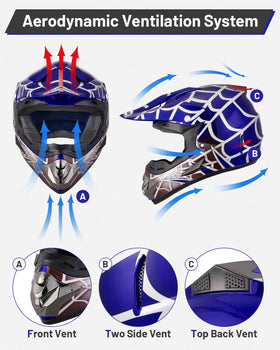 Oumurs helmet with goggles and gloves set showing complete protective kit