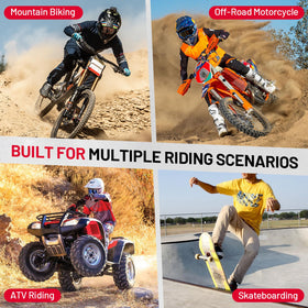 Oumurs chest protector worn by ATV rider showing mobility benefit