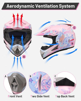 Child wearing Oumurs helmet on ATV showing youth protection in real use