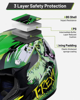 Oumurs child wearing helmet on ATV showing real‑world use