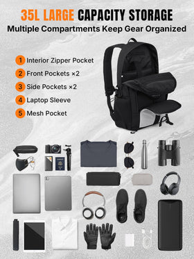 Oumurs laptop compartment open showing padded protection for electronics