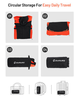Oumurs lifestyle motorcycle commute scene keeping rider dry and seen