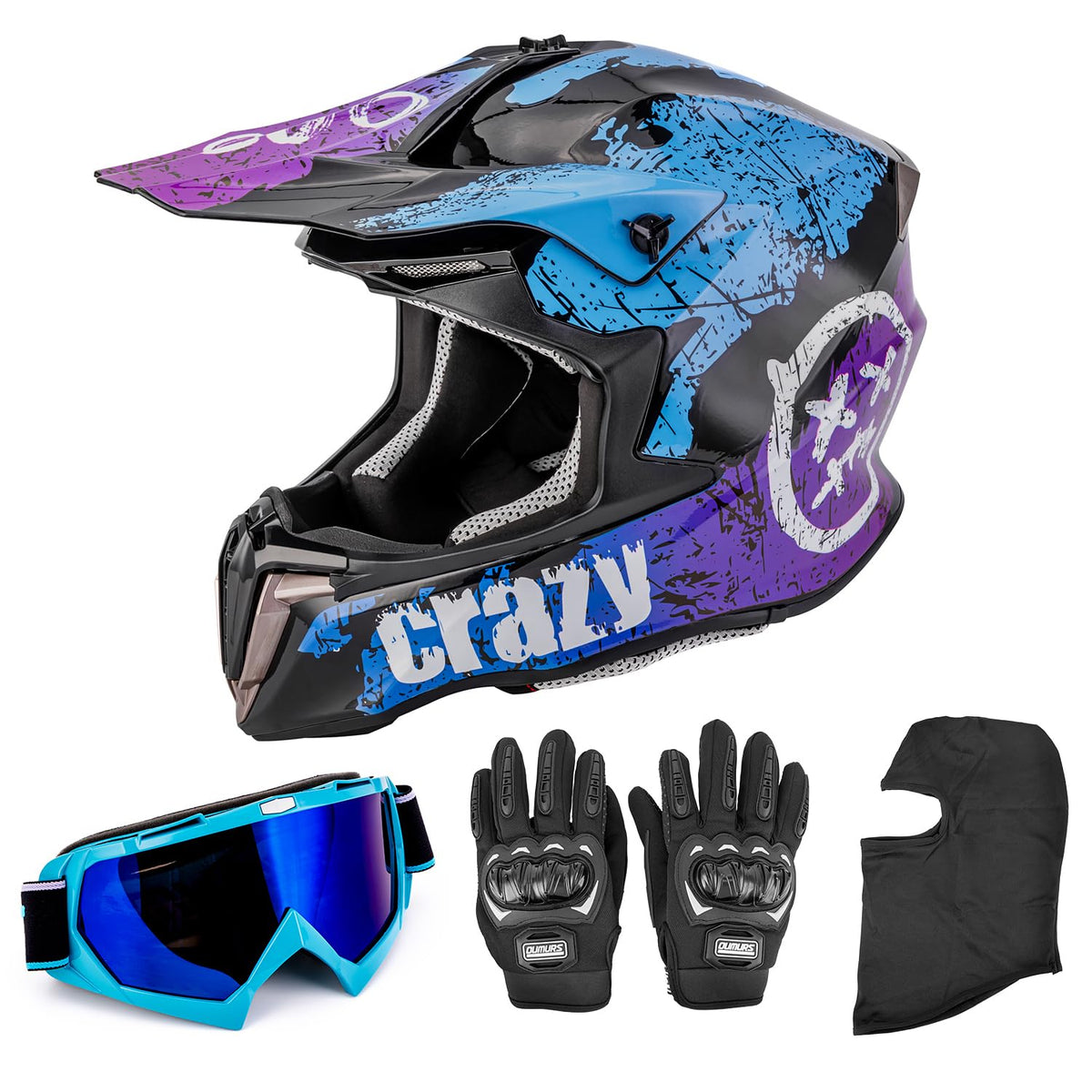 Oumurs helmet on rider in off-road setting demonstrating real-world use