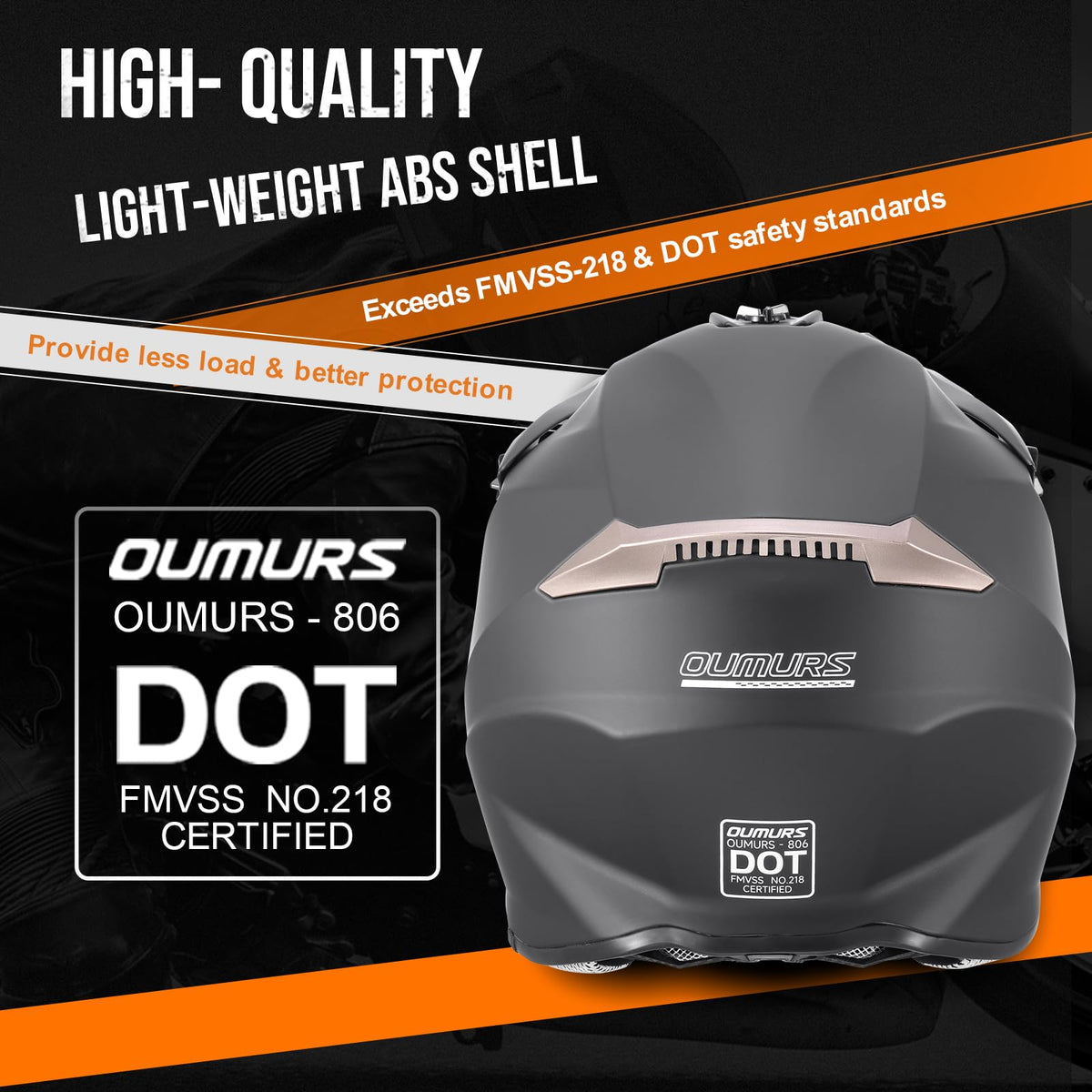 Oumurs face mask and strap close-up showing dust protection benefit
