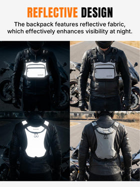 Oumurs reflective fabric close-up highlighting high visibility benefit