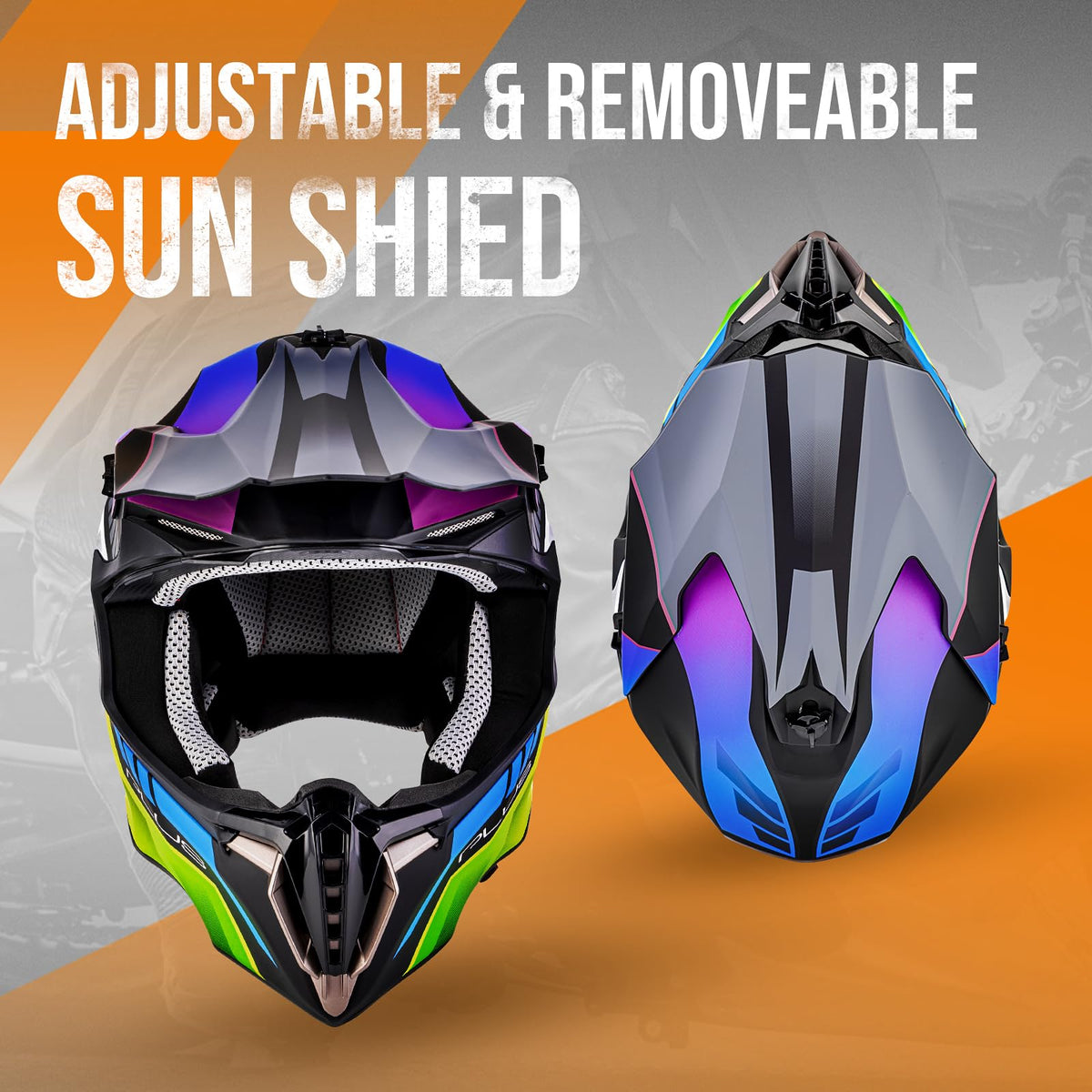 Oumurs side profile helmet highlighting aerodynamic shape and visor benefit
