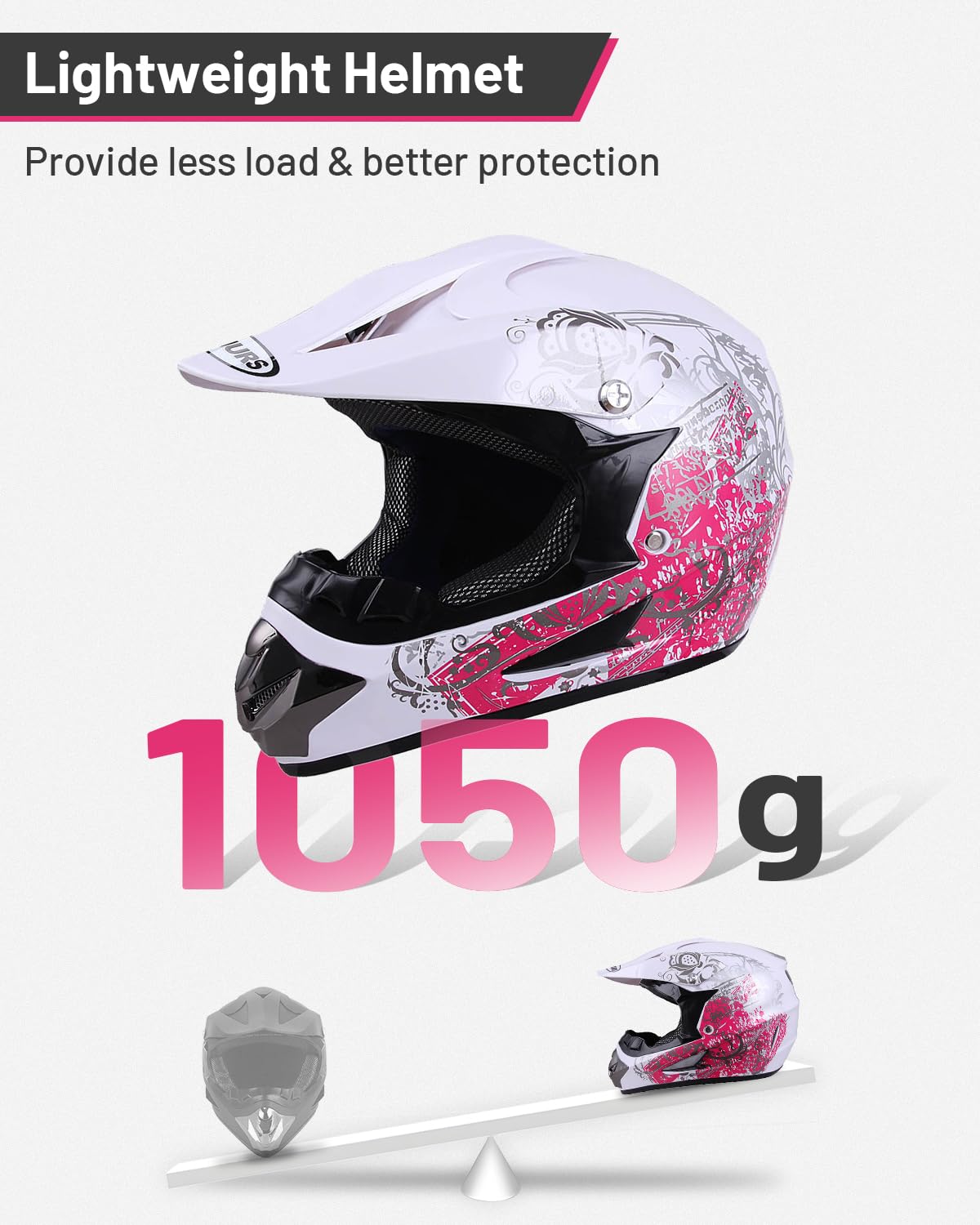 Oumurs visor detail highlighting adjustable sunshade for glare reduction