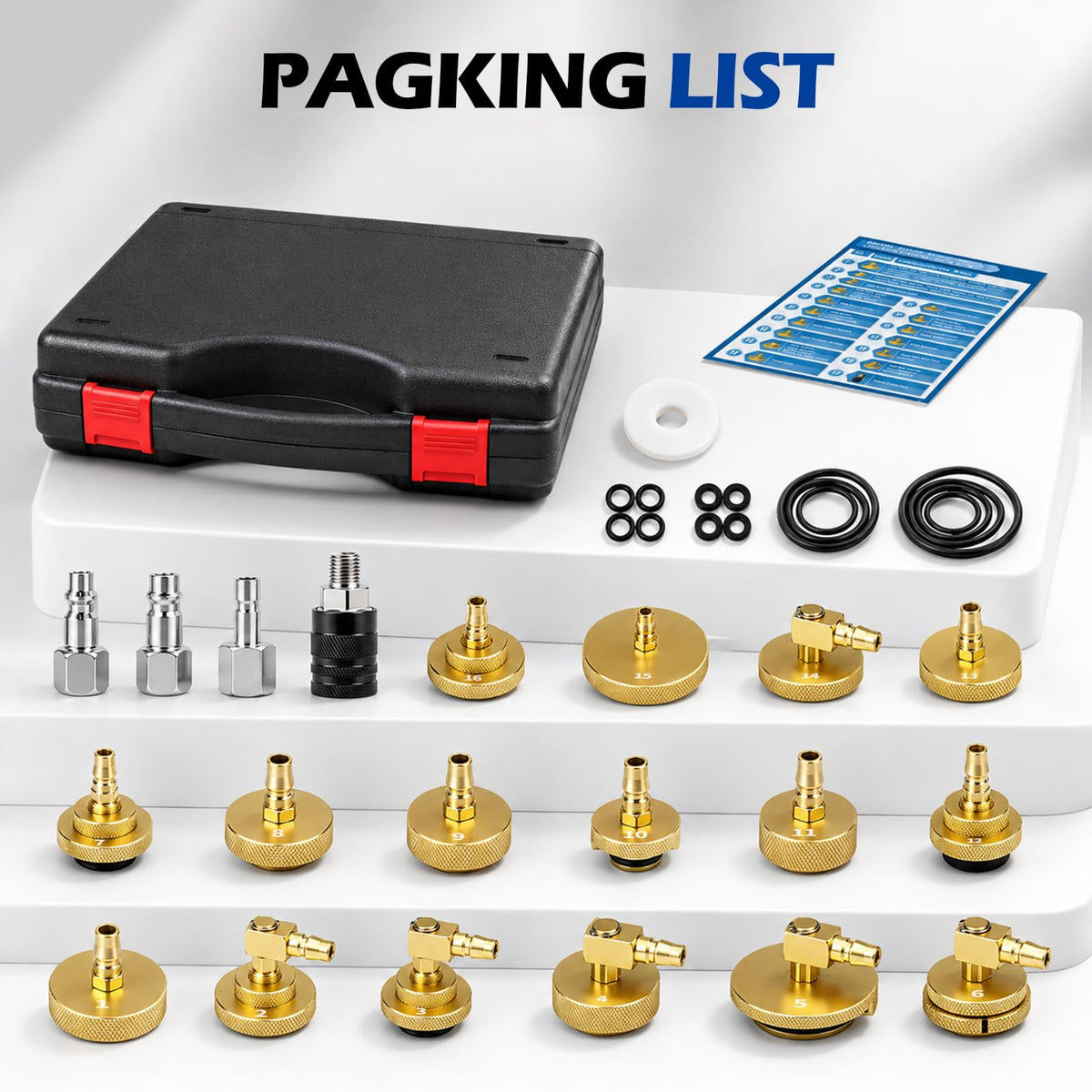 OURANTOOLS open case with parts visible, easy inventory and portability