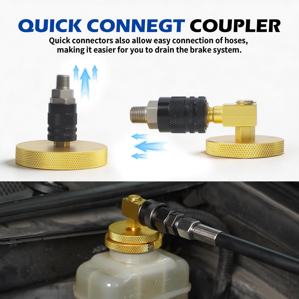 OURANTOOLS kit staged near car engine bay, practical workshop use shown