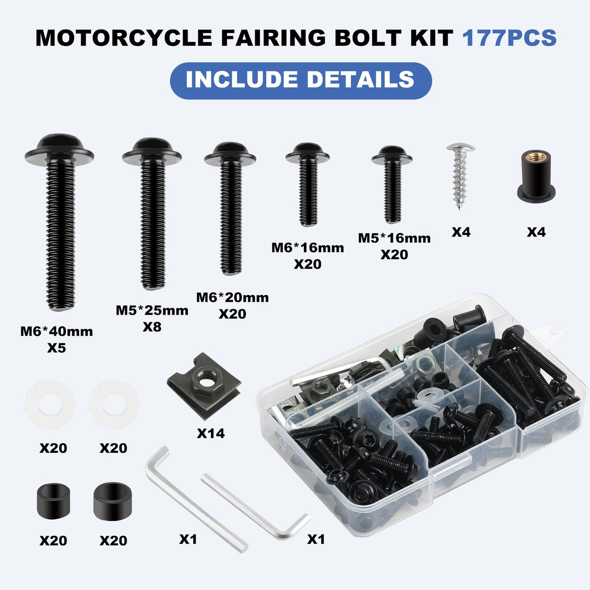 OURONOTO bolts installed on motorcycle fairing demonstrating clean, vibration-resistant fit