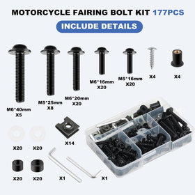 OURONOTO bolts installed on motorcycle fairing demonstrating clean, vibration-resistant fit