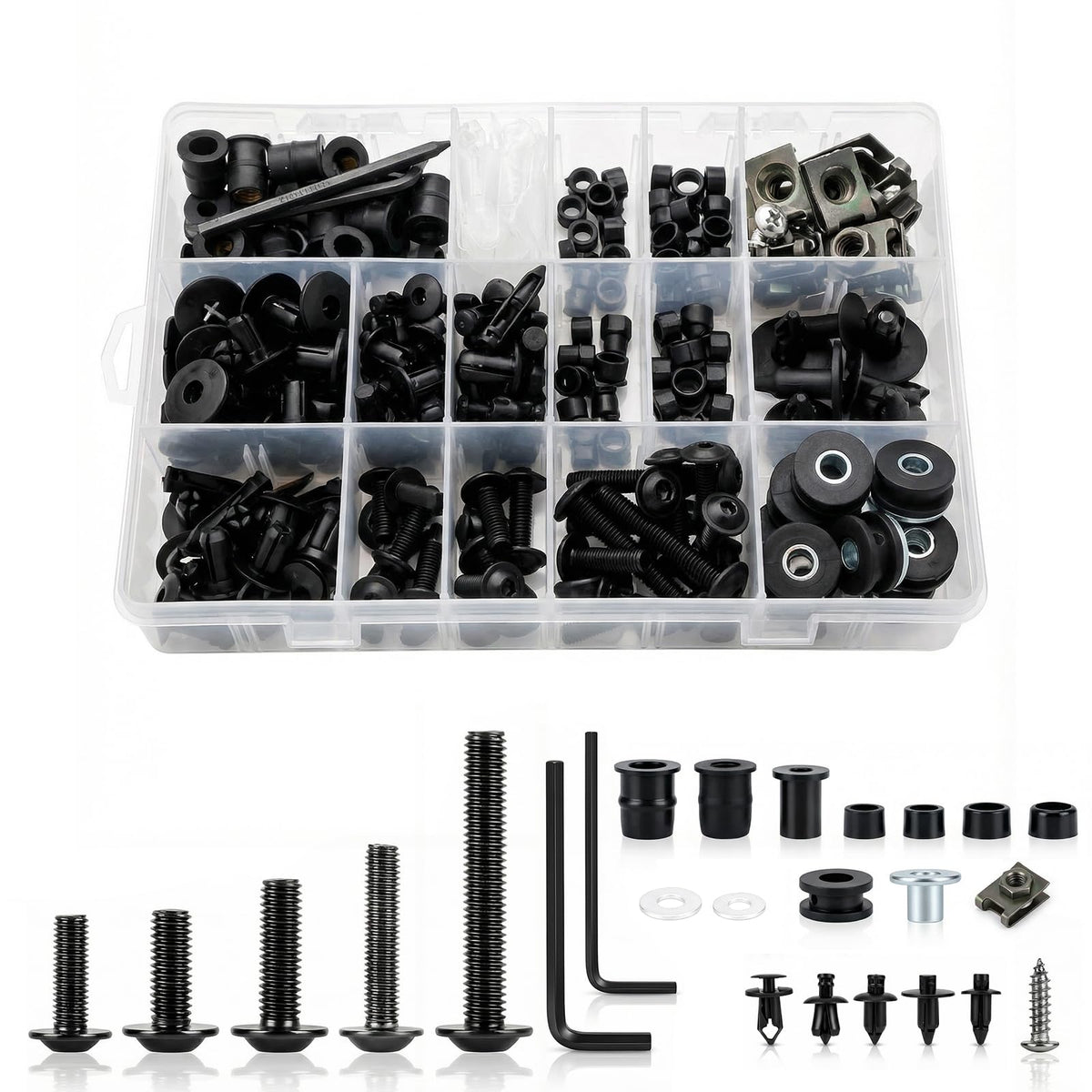 ouronoto front of packaging showing complete 397-piece kit and organization benefit
