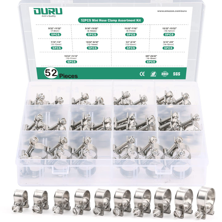 OURU clamp packaging showing organized box and easy transport benefit