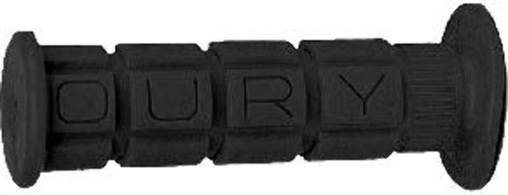 Oury grip OSCROG10 installed on motorcycle handlebars demonstrating fit and ergonomic benefit