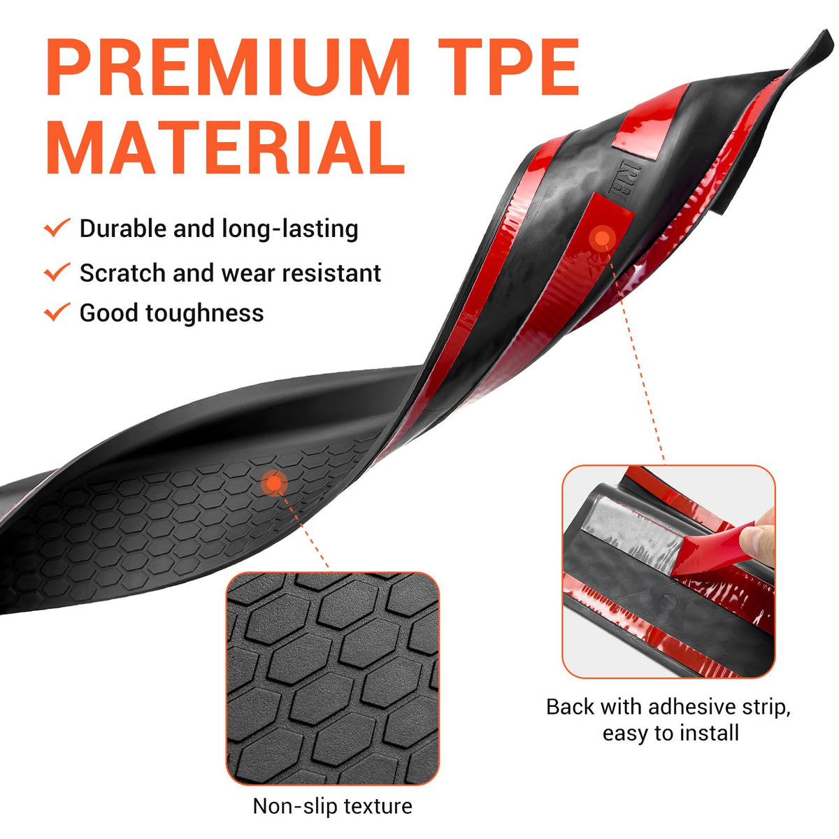 OUSUWO adhesive tape detail showing strong automotive bond for long-lasting hold