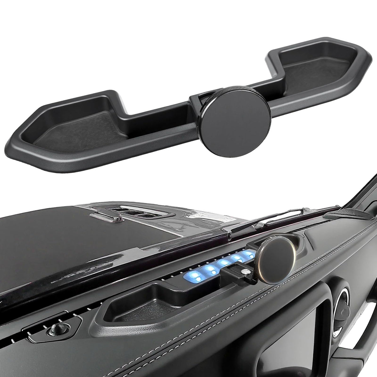 OUSUWO dash mount front view showing secure fit and clean integration
