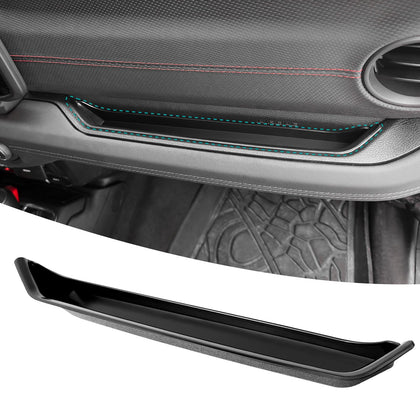 OUSUWO passenger-side tray front view showing neat fit and organized storage