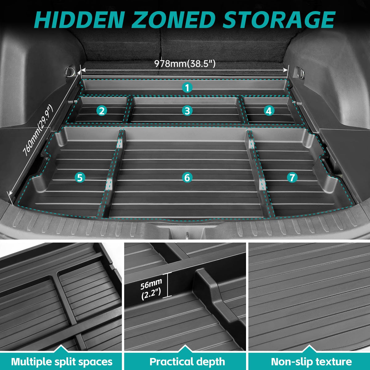 OUSUWO close-up of divider layout organizing small items effectively