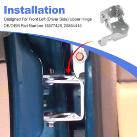 Outopakkle hinge with ruler scale showing correct dimensions for fitment