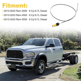 Outopakkle dipstick installed in Dodge Ram engine bay demonstrating correct fit