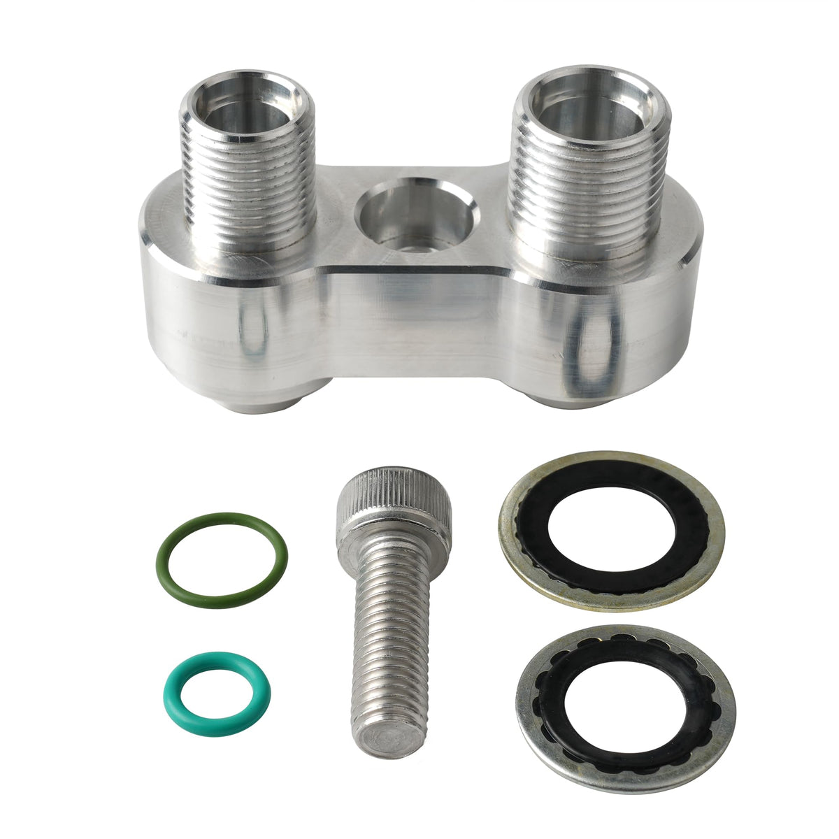 Outopakkle close-up of machined threads for secure leak-free seal