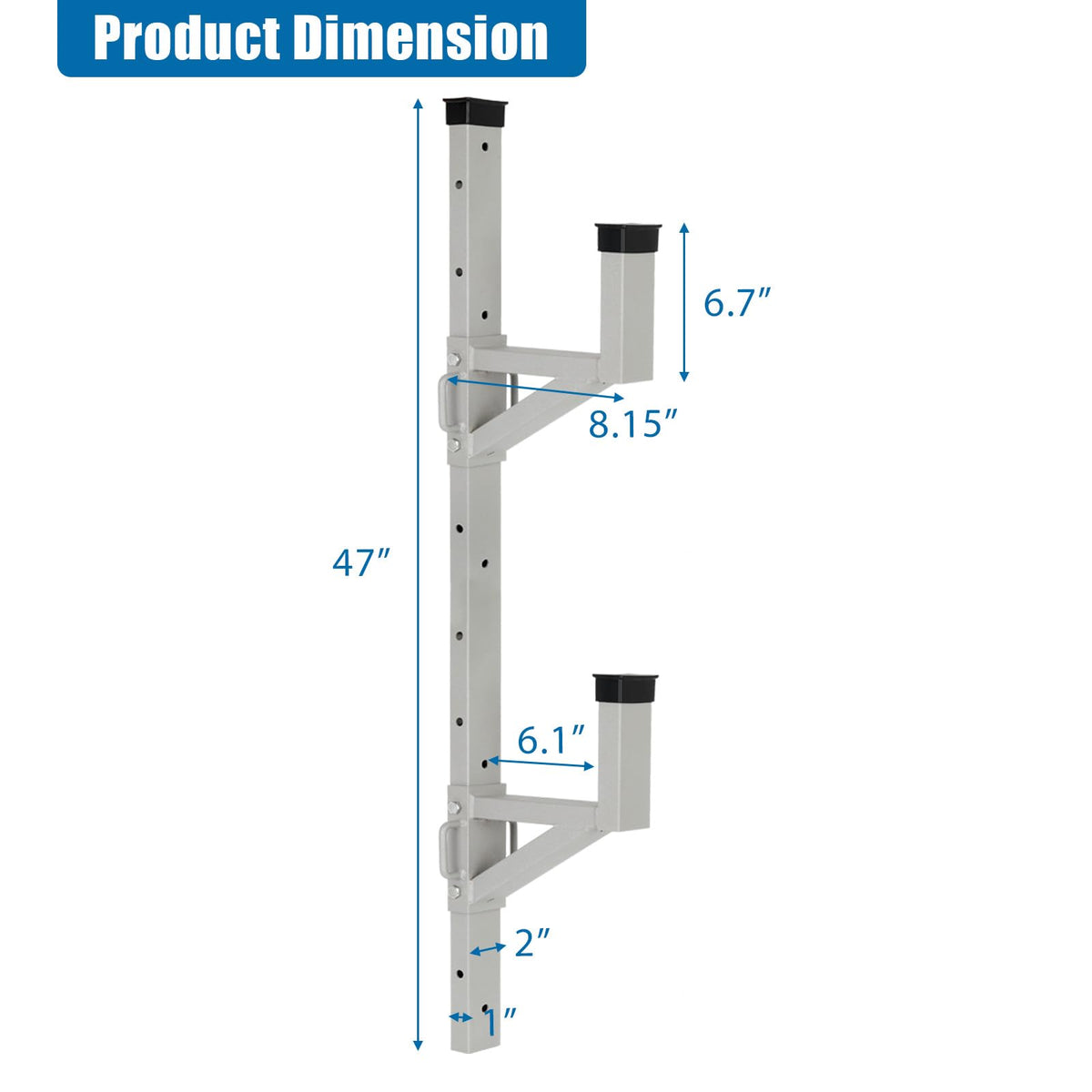 OUTPRIZE close-up of adjustable bracket demonstrating flexible mounting benefit