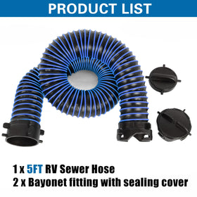 OUTPRIZE compressed hose folded to half length for compact storage convenience