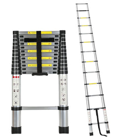 OUTPRIZE front view of ladder mounted on RV showing compact profile and convenience