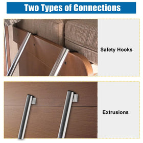 OUTPRIZE metal hook with rubber coating protecting RV rail and preventing scratches