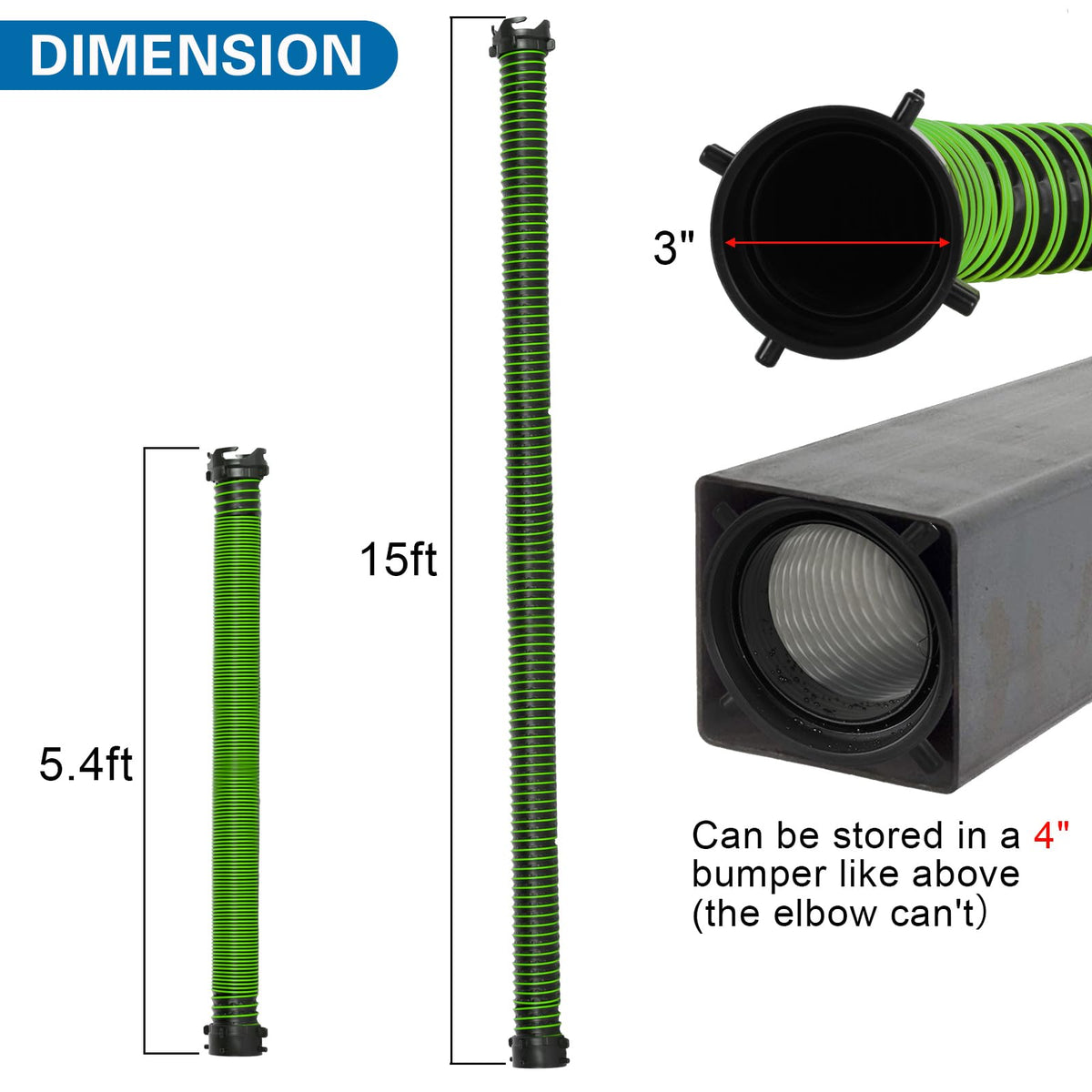 OUTPRIZE hose fully extended showing length and flexible performance