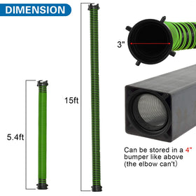 OUTPRIZE hose fully extended showing length and flexible performance