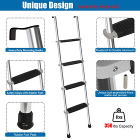 OUTPRIZE ladder installed in RV bunk demonstrating safe, space-saving access