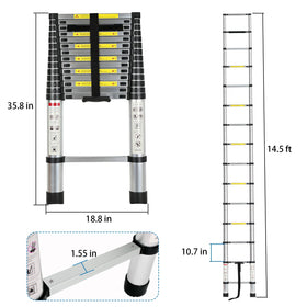 OUTPRIZE ladder locking mechanism closeup demonstrating secure locks