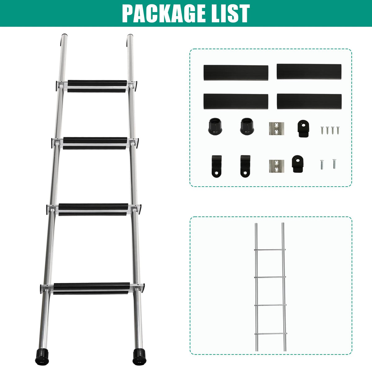 OUTPRIZE mounted ladder in RV bunk for stable camper access