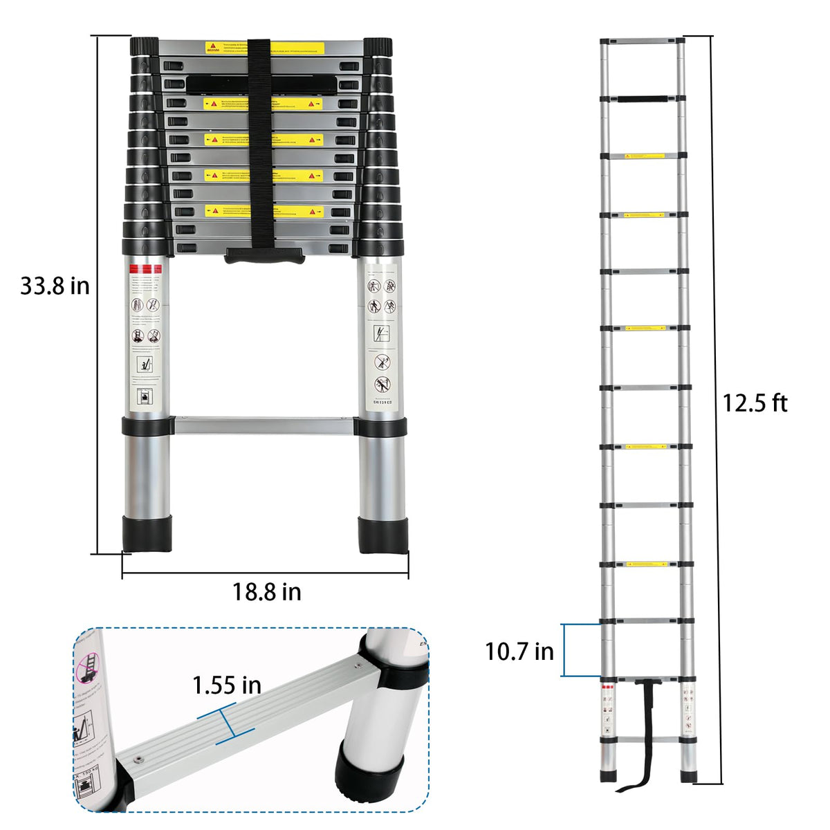 OUTPRIZE detail of non-slip rungs providing a safer climb and confident footing