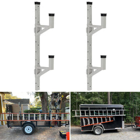 OUTPRIZE side mount rack front view showing secure ladder transport benefit
