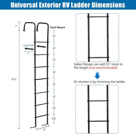 OUTPRIZE standoff detail showing bracket and hardware for stable mounting on RV