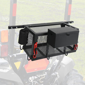 OUTPRIZE basket front view showing durable steel frame and storage capacity