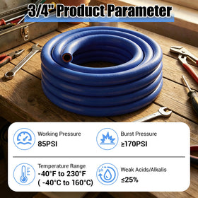 Outus hose trimmed and clamped on fittings demonstrating easy custom installation
