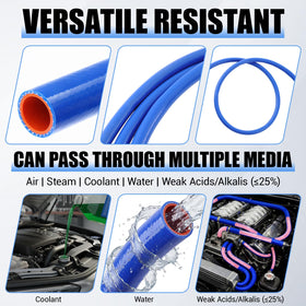 Outus hose reinforcement braid close-up showing strength and pressure resistance benefit