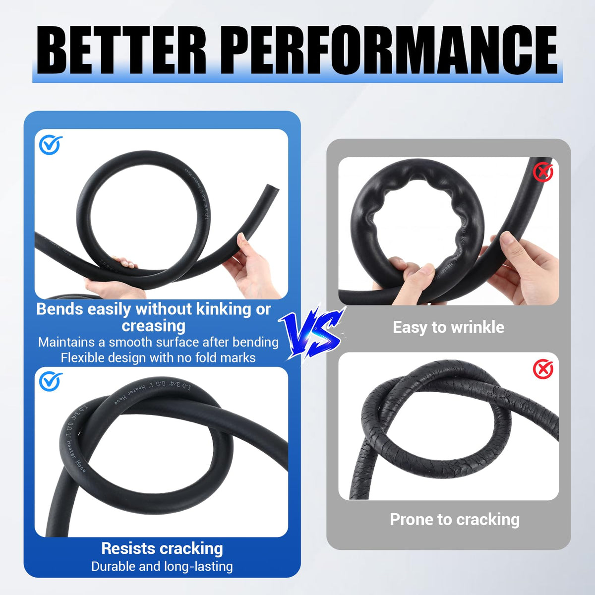 Outus hose installed in engine bay, reliable coolant flow protection