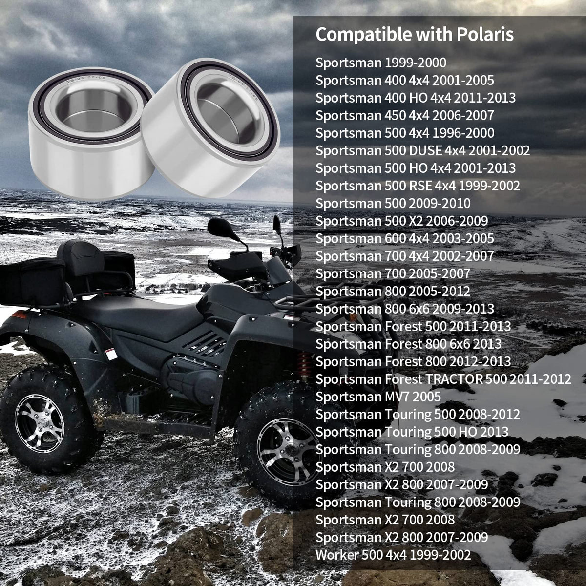 OuYi bearing in an off-road ATV setting showing improved handling after replacement