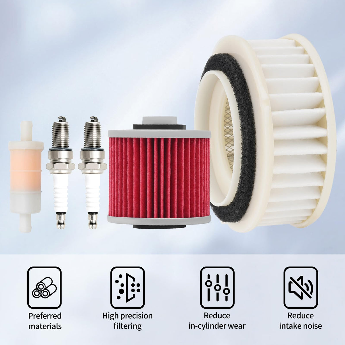 OuYi oil filter side view showing durable canister and threads