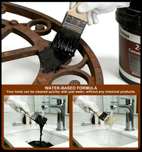 Ouzuye sprayed across trailer frame illustrating wide coverage and even film