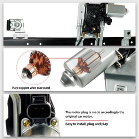 OVANOH detailed view of steel cable and spool for smoother window travel