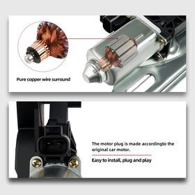 OVANOH motor wiring connector detail highlighting plug compatibility and easy swap benefit