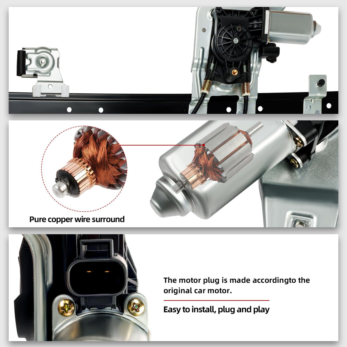 OVANOH close-up of the preinstalled motor highlighting durability and long-life design