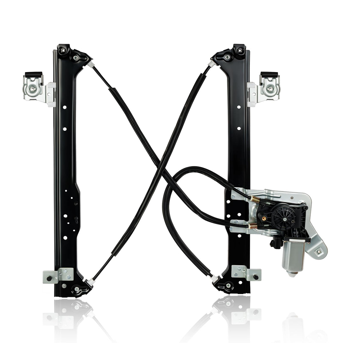 OVANOH front view of complete rear-left regulator assembly showing ready-to-install benefits